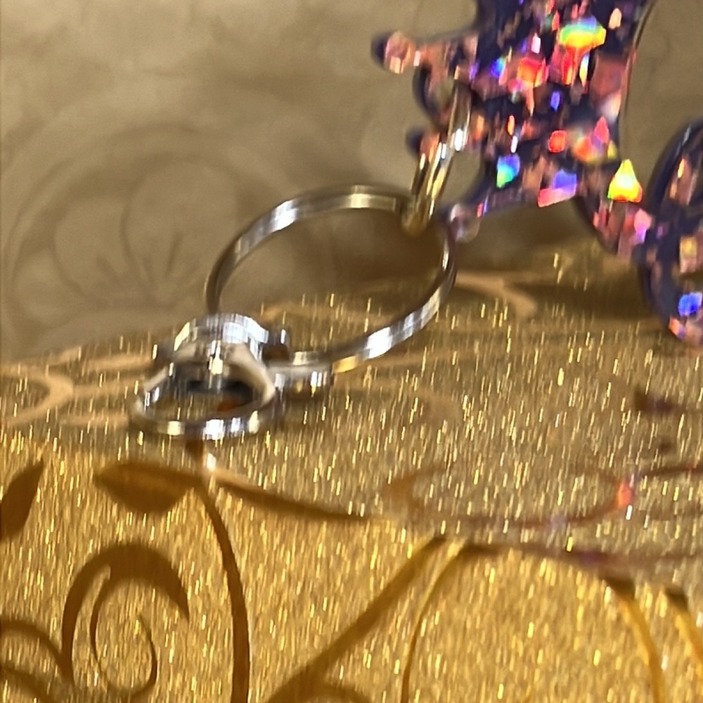 Queen KeyChain / Purse Charm Purple and Rose Gold Sparkle - Picture 13 of 15